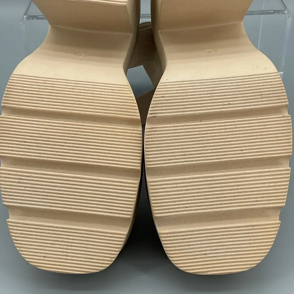 Madden Girl Women’s Templee Dressy Open Toe Strappy Sandals Beige Size 9.5